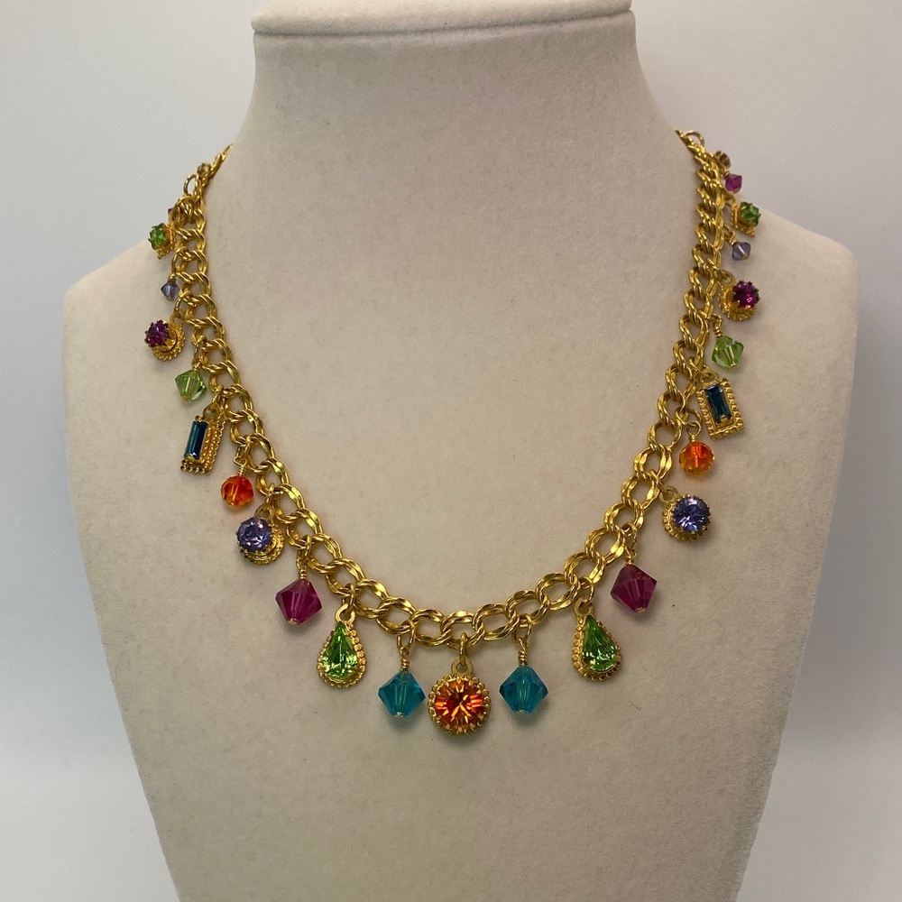 Vintage Zander Elliott Lunch At The Ritz Designer Swarovski Crystal Necklace
